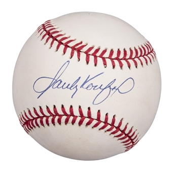 Sandy Koufax Single Signed ONL White Baseball (JSA)